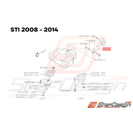 Os de Boite Origine Subaru GT 1999 - 2000 WRX STI 2001 - 201433613