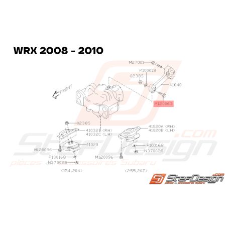 Vis de Fixation D'os de Boite Subaru FORESTER 97-02/05-07 GT 93-00 WRX STI 01-1433614