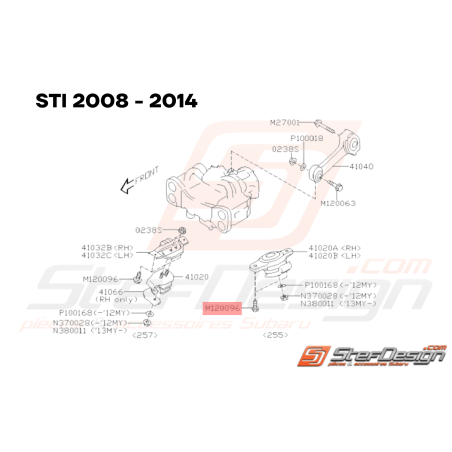Boulon Support de Boite Origine Subaru GT 99-00 WRX STI 01-14 BRZ 13-1933626