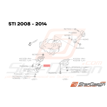 Silent Bloc Support Moteur Origine Subaru GT 93-00 Forester 97-02/05-07 WRX 01-07 STI 01-1433628