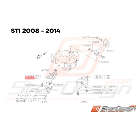 Support Silent Bloc Origine Subaru GT 93-00 WRX 01-07 STI 01-1433630