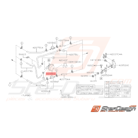 Contrôle Débit Carburant Origine Subaru WRX STI 2008 - 201433636