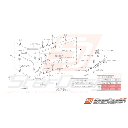 Attache Durite de Carburant Origine Subaru WRX STI 2001 - 201433660