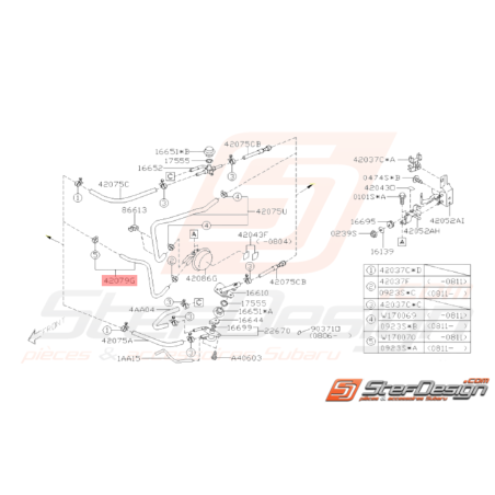 Tuyau de Purge Origine Subaru STI 2008 - 201433663