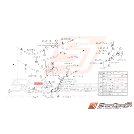 Flexible de Carburant Origine Subaru STI 2008 - 201433664