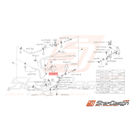 Contrôle Débit Carburant Origine Subaru WRX STI 2008 - 201433665