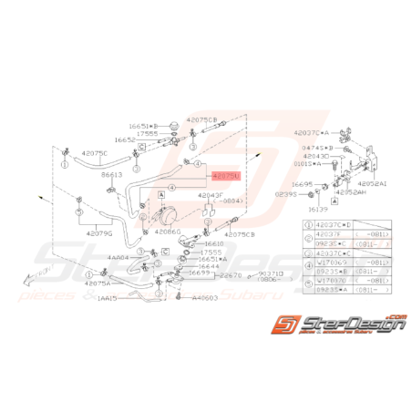 Tuyau de Purge Origine Subaru STI 2008 - 201433667