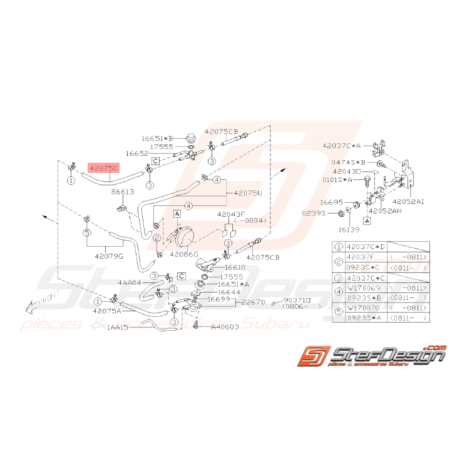 Flexible Refoulement Origine Subaru STI 2008 - 201033669