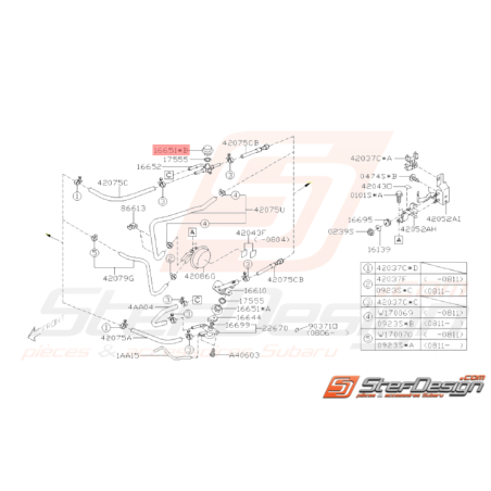 Amortisseur de Pulsation Origine Subaru STI 2008 - 201433672