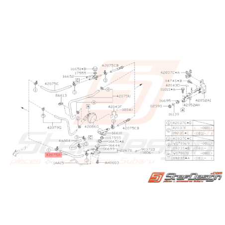 Durite de Retour Origine Subaru STI 2008 - 201433673