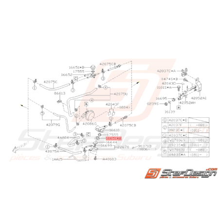 Amortisseur de Pulsation Origine Subaru STI 2008 - 201433683