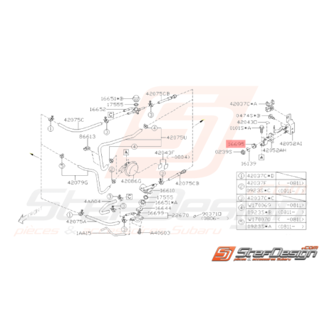 Coussinet Flotteur Origine Subaru WRX STI 2008 - 201433691