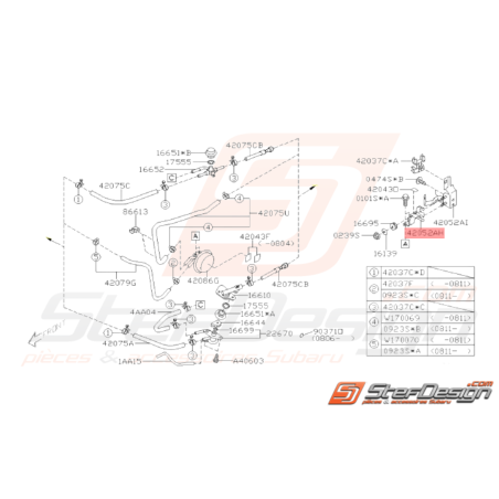 Equerre Amortisseur Origine Subaru WRX STI 2008 - 201433693