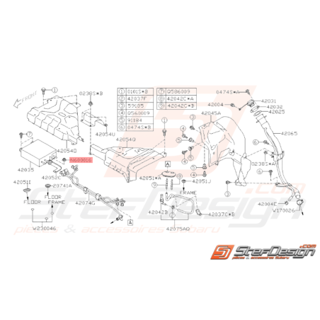 Ecrou Stabilisateur Gauche Origine Subaru WRX STI 2008 - 201433720