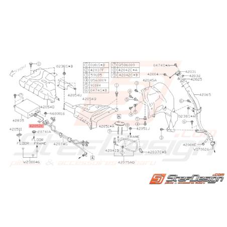 Support Complet Réservoir Origine Subaru WRX STI 2008 - 201433721
