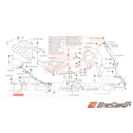 Passe fil Origine Subaru GT WRX STI BRZ33726