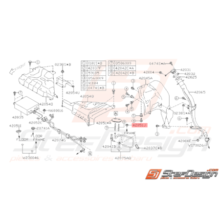 Passe Fil Réservoir Carburant Origine Subaru WRX STI 2008 - 201033731