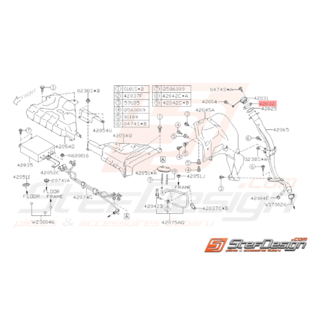Bague de bouchon de réservoir SUBARU GT 93-00 WRX STI 01-14 Forester Turbo 97-0233741
