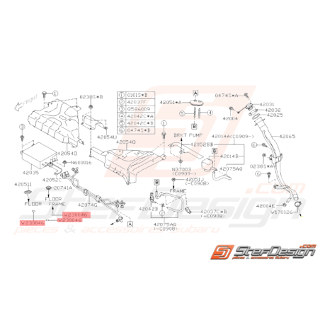 Passe fil Origine Subaru GT WRX STI BRZ33764