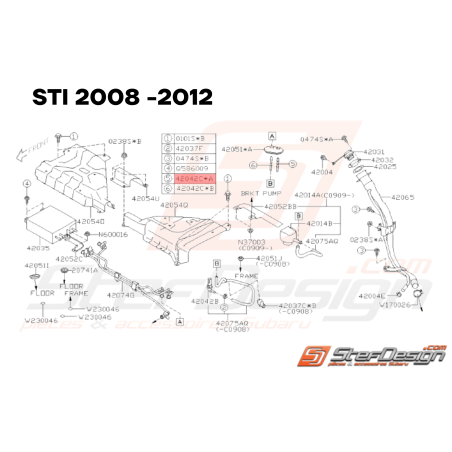 Connecteur Carburant Flexible Origine Subaru WRX STI 2008 - 201433775