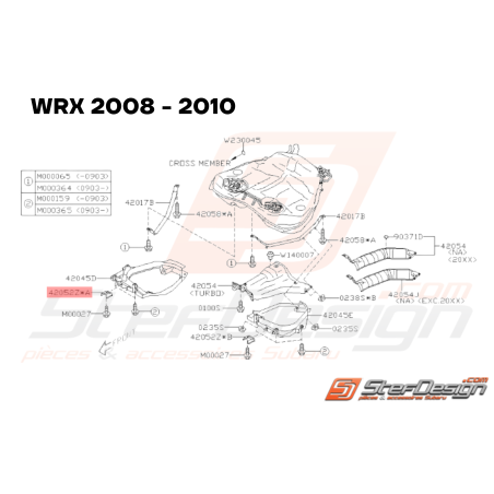 Etrier Réservoir d'Essence Origine Subaru WRX STI 2008 - 201433793
