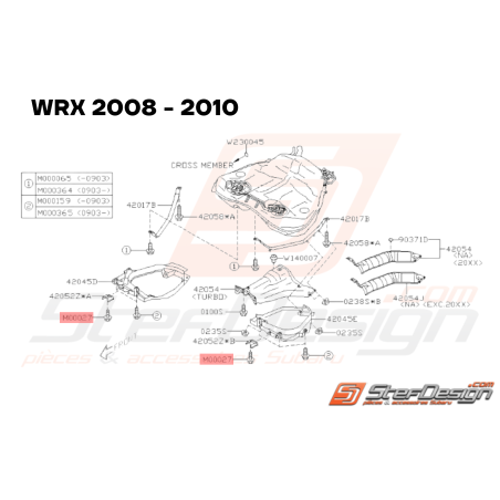 Boulon Origine Subaru GT WRX STI33795