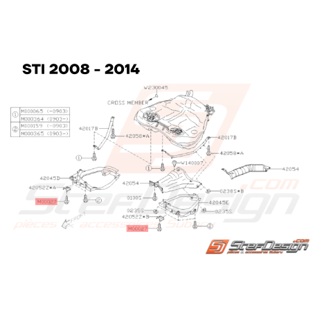 Boulon Origine Subaru GT WRX STI33796