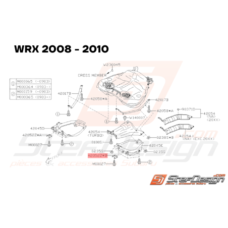 Etrier Réservoir d'Essence Origine Subaru WRX STI 2008 - 201433805