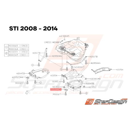 Etrier Réservoir d'Essence Origine Subaru WRX STI 2008 - 201433806