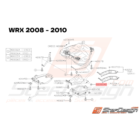 Ecrou Origine Subaru WRX STI 2008 - 201433807