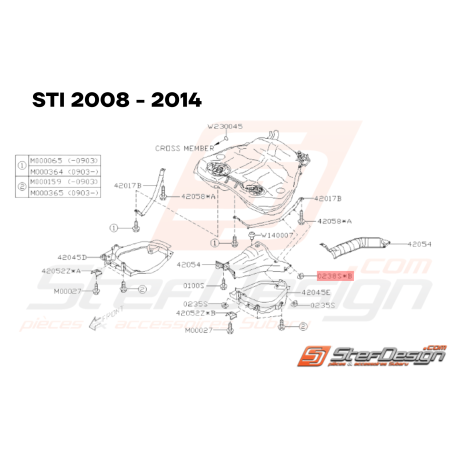 Ecrou Origine Subaru WRX STI 2008 - 201433808