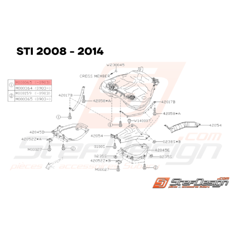 Vis Collerette Réservoir Carburant Origine Subaru GT 93-00 WRX STI 01-03/0933818