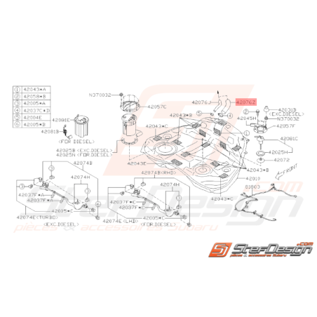 Flexible de Remplissage Origine Subaru WRX STI 2008 - 201433837