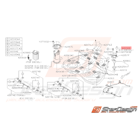 Capuchon Origine Subaru WRX STI 2008 - 201433838