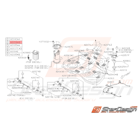 Vis Collerette Origine Subaru WRX STI 2008 - 201433851