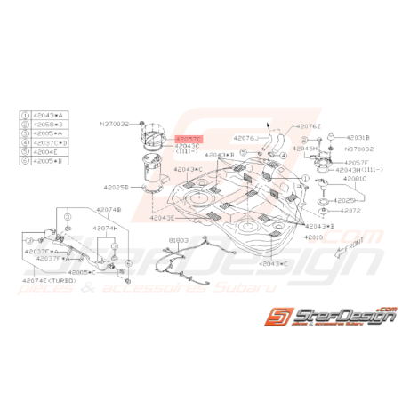 Couvercle pompe a essence Réservoir Origine Subaru WRX STI 2008 - 201433859