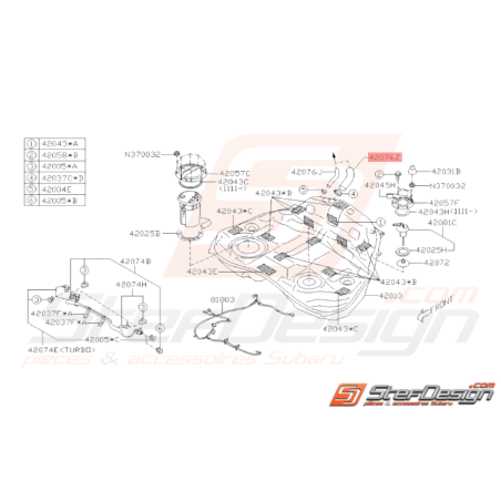 Flexible de Remplissage Origine Subaru WRX STI 2008 - 201433867