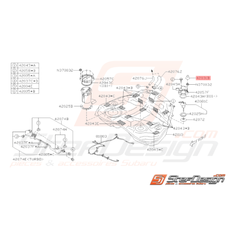 Capuchon Origine Subaru WRX STI 2008 - 201433868