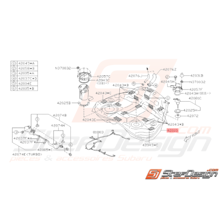 Réservoir de Carburant Origine Subaru WRX STI 2008 - 201433910