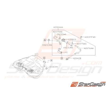 Schéma Valve et Pompe à Carburant Origine Subaru WRX STI 2008 - 201433914