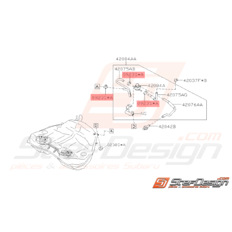 Attache Tuyau Origine Subaru GT 93-00 WRX STI 01-14 BRZ 13-19 Forester Turbo 97-02/05-0733918