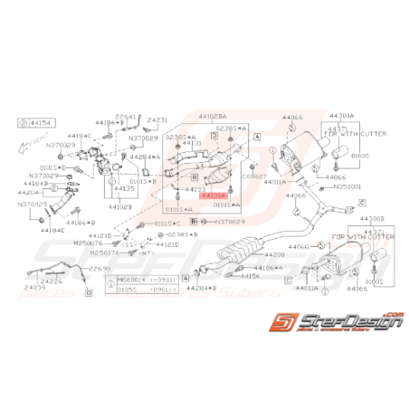 Tôle pare chaleur inférieur de catalyseur SUBARU WRX 08-10 STI 08-02/0933947