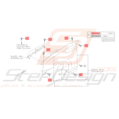 Boulon Aile Avant Subaru WRX STI 2011 - 2014 BRZ 2013 - 201833991