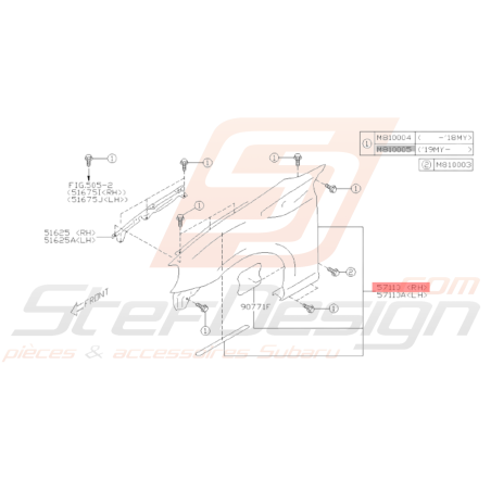 Aile avant Origine Subaru BRZ GT86 2013 - 201933994