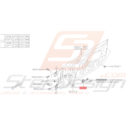 Tirant de Porte Avant Origine Subaru BRZ 2013 - 201934006