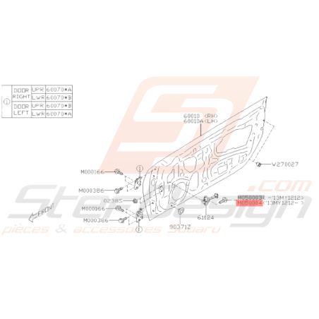 Vis Collerette Origine Subaru STI 13/12/13 - 14 BRZ 13/12/13 - 1934007