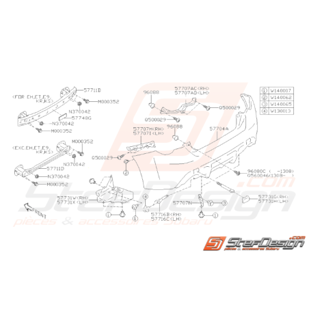 Schéma Pare Choc Arrière Origine Subaru BRZ GT86 2013 - 201834020