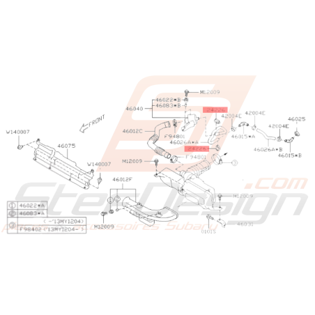 Agrafe De Durite D'eau Origine Subaru diesel 2008 et BRZ 2013-201934052