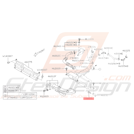 Vis de fixation Origine Subaru GT WRX STI BRZ34057