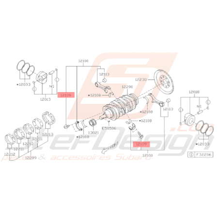 Vis de bielle Origine Subaru BRZ / Toyota GT 8634068